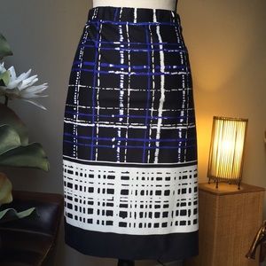 Melissa Paige elastic wait patterned pencil skirt
